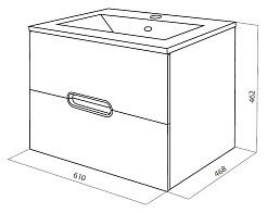 Am.Pm Тумба с раковиной Spirit 60 белый глянец – фотография-6